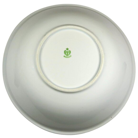 RS Germany Porcelain Serving Bowl – Roses, Gold Rim, Antique Schlegelmilch - Picture 5 of 6